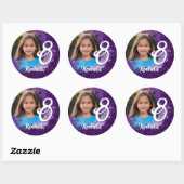Sticker photo pour peinture violette - âge 8 (Feuille)