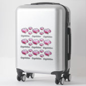 Sticker Photo Rose rouge et blanc | Félicitations (Sur valise)