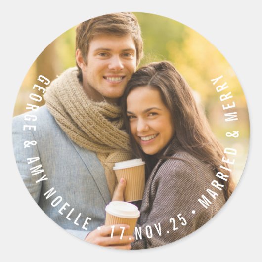Sticker photo simple et moderne Circle Text (Devant)