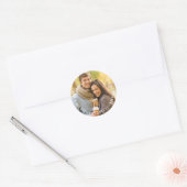Sticker photo simple et moderne Circle Text (Enveloppe)