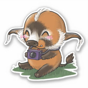 Sticker Photographe du porc de Red River