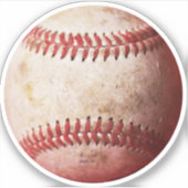 Sticker Photographie de baseball Patiné vieilli (Devant)