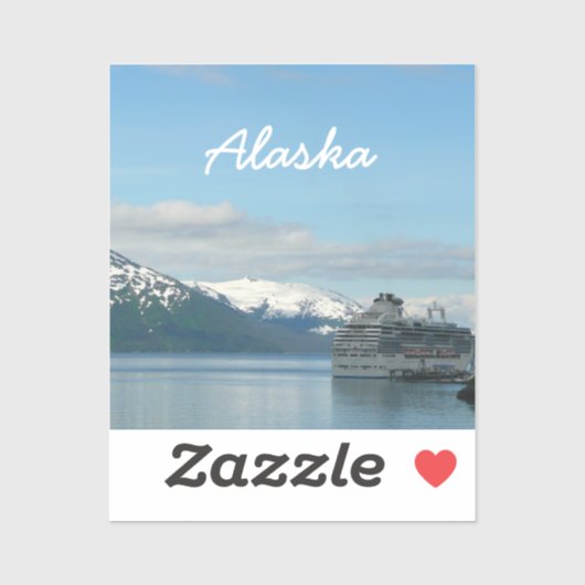Sticker Photographie de voyage de croisière en Alaska (Feuille)