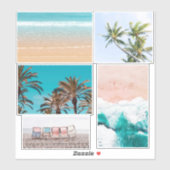 Sticker Photos de plage (Feuille)