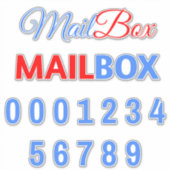 Sticker Phrase De Boîte Aux Lettres Avec Numéros (Devant)