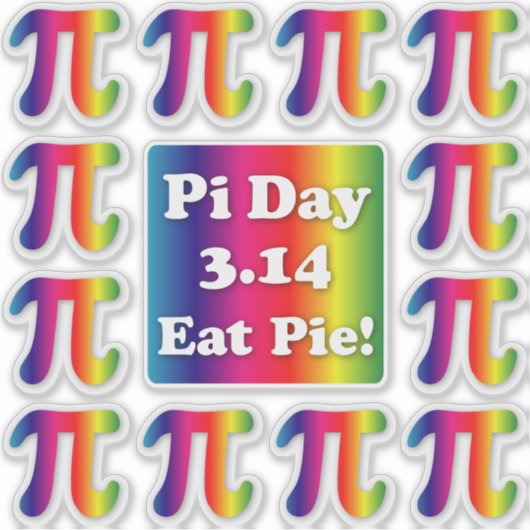Sticker Pi Day, Mange Pie (Devant)