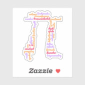 Sticker Pi Day Math Word Cloud (Feuille)