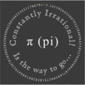 Sticker Pi, L'Irrationnel Mathématique Constant Vinyl Amus (Devant)