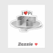 Sticker Pi sur un Plateau d'Argent (Feuille)