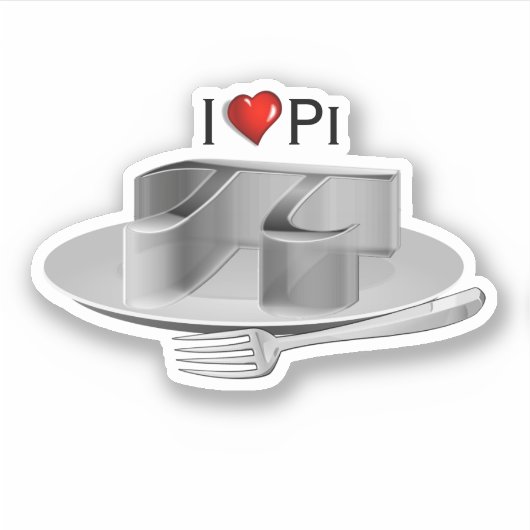 Sticker Pi sur un Plateau d'Argent (Devant)