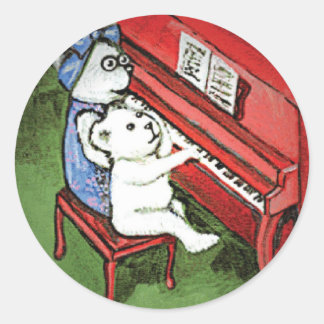 Sticker Piano Bears