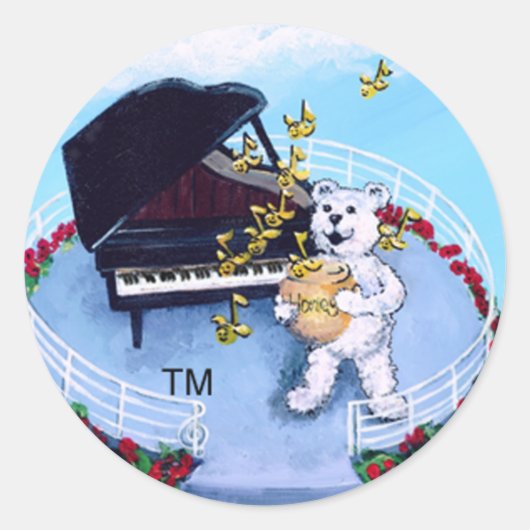Sticker Piano Bears (Devant)