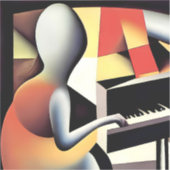 Sticker Piano Player - Art aérographe (Recto)