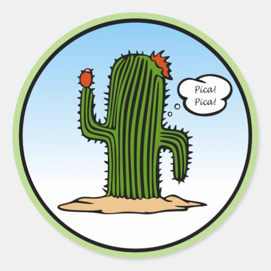 Sticker Pica Cactus (Devant)