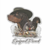 Sticker Picardy Spaniel, Saison Chasse (Devant)
