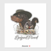 Sticker Picardy Spaniel, Saison Chasse (Feuille)