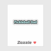 Sticker Pickball Papa Blue Retro Texte (Feuille)