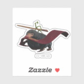 Sticker Pickett & Teddy avec baguette et Cravate (Feuille)