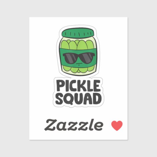 Sticker Pickle Lover Team Pickles Funny Pickle Squad (Feuille)