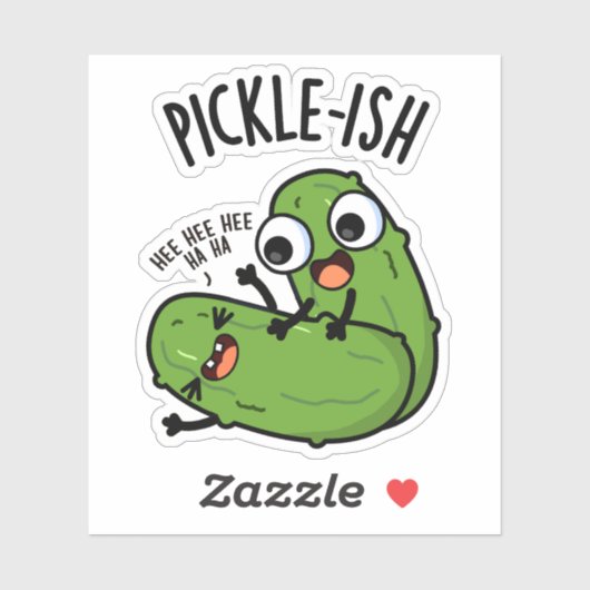Sticker Pickle Ticklish Drôle Pickle Puns (Feuille)