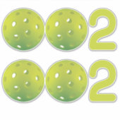 Sticker Pickleball 002 vert 2 en 1 (Devant)