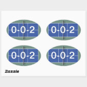 Sticker Pickleball "0-0-2" sur Pickleball Court (Feuille)