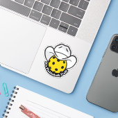 Sticker Pickleball à tous (Ordinateur portable avec iPhone)