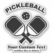 Sticker Pickleball Club Pickleball Paddle & Ball Custom (Devant)