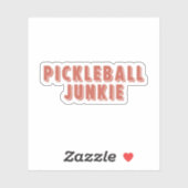 Sticker Pickleball Junkie Retro Typographie (Feuille)