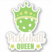 Sticker Pickleball Queen Funny Pickball Ball Queen (Devant)