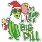 Sticker Pickleball Santa Big Dill (Devant)