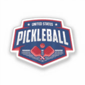 Sticker Pickleball Support Team Pickleball Player USA (Recto)