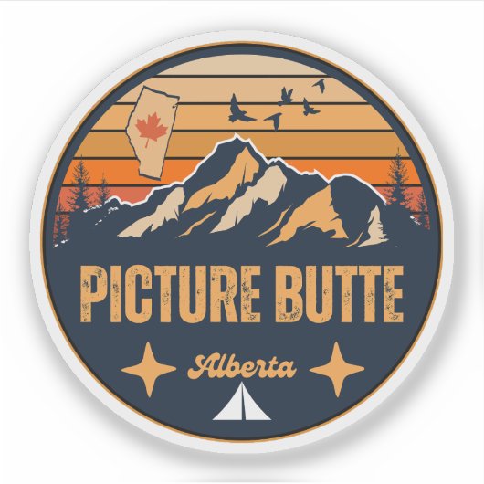Sticker Picture Butte, Alberta (Devant)