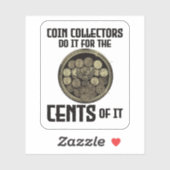 Sticker Pièce Collecte Collecteur Numismatique Numismatiqu (Feuille)