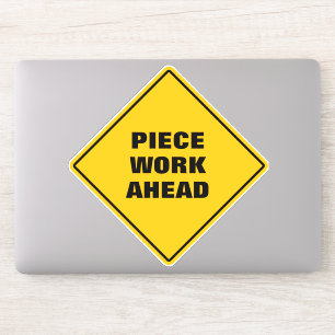 Sticker Pièce de panneau de route en diamant jaune à trava