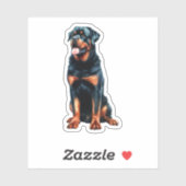Sticker Pièce de Rottweiler (Feuille)
