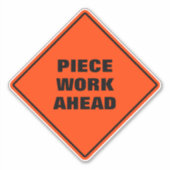 Sticker Pièce de travail à l'avant diamant de prudence sig (Devant)