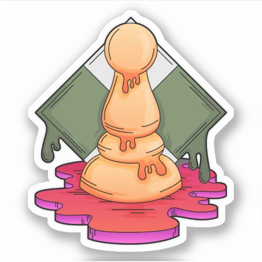 Sticker Pièce d'échecs Pawn (Devant)