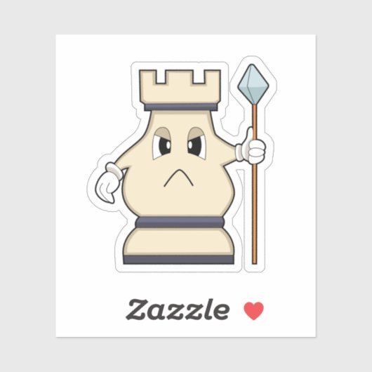 Sticker Pièce d'échecs Rook à Chess.PNG (Feuille)