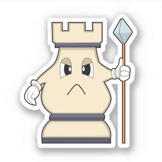 Sticker Pièce d'échecs Rook à Chess.PNG (Devant)