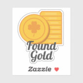 Sticker Pièce d'or de la Saint-Patrick (Feuille)