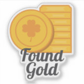 Sticker Pièce d'or de la Saint-Patrick (Devant)