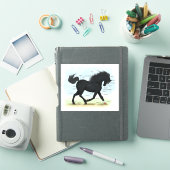 Sticker Pièces de beauté noire de l'anatomie du cheval (Couverture iPad)