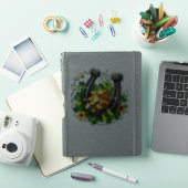 Sticker Pièces en or Lucky Horseshoe et Clover (Couverture iPad)