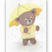 Sticker Pied d'ours dans la pluie (Recto)