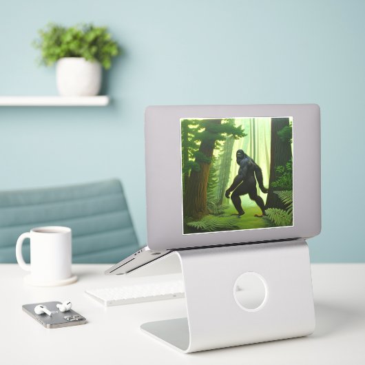 Sticker Pieds Dans La Forêt (Ordinateur portable sur le bureau)