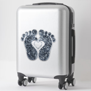 Sticker Pieds de baby shower de coeur de réflexothérapie