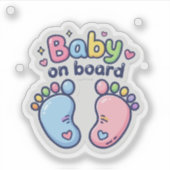 Sticker Pieds de bébé mignon à bord (Devant)