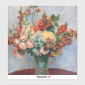 Sticker Pierre-Auguste Renoir - Fleurs dans un Vase (Feuille)
