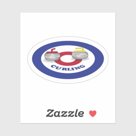 Sticker Pierre de curling (Feuille)